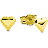 Amor Paar Ohrstecker "Herz", gelb (gelbgold, 585), Ohrringe, Damen, 5mm, Gelbgold 585