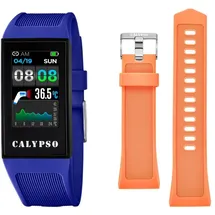 Calypso Smartime BT 40 mm Kunststoffgehäuse Blau Kautschukarmband Blau M