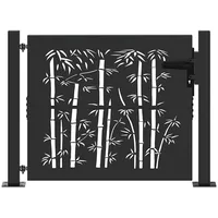 vidaXL Gartentor Gartenzaun 105x75 cm Cortenstahl Bambus Design vidaXL