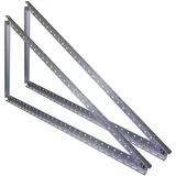 Balkonkraftwerk Halterung - PV Modul Halterung für Fassade und Flachdach - Solarpanel Aufständerung und Befestigung - Hochwertige Halterungen für 2 Solarmodule bis 1,12 m