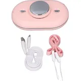 Tragbarer, Per Usb Aufladbarer Nackenventilator – Mini-nackenventilator Mit Verstellbarem Kragen Für Drinnen Und Draußen – Rosa