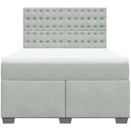 vidaXL Boxspringbett 140 x 200 cm Hellgrau