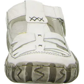 Rieker Damen Clog aus Leder offen mit Klettverschluss und Riricon Sohle L0396, Größe:40 EU, Farbe:Weiß - Weiß 40