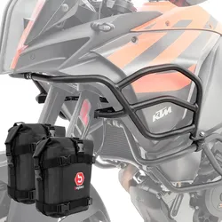 Set Verkleidungsschutzbügel + Taschen X21 passend für KTM 1050 Adventure 15-16 Motoguard schwarz