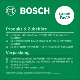Bosch Kreuzlinien-Laser Quigo incl. Adapter, Klemme, Batterien