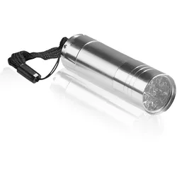 9-LED Taschenlampe, silber