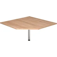 Hammerbacher Verbindungsplatte höhenverstellbar nussbaum, Trapezform 120,0 x 80,0 x 65,5 - 82,5 cm