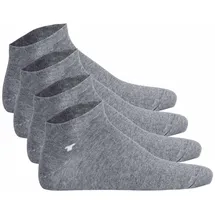 Tom Tailor Unisex Socken, 4er Pack - Basic, Sneakersocken, einfarbig Grau 35-38