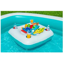 BESTWAY Family Pool Sippin Summer 218 x 218 x 48 cm blau inkl. Ablassventil