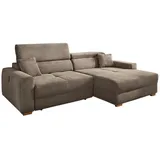 JOB Ecksofa Slider Cord Grau Taupe