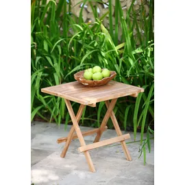 Garden Pleasure Gartentisch SIMUK 50 x 50 x 50 cm Beige/Braun