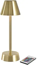 DUNI LED Lampe Zelda, kabellos, 32 x Ø 10,3 cm, Kabellose LED-Lampe aus robustem Material, 1 Karton = 6 Stück, Farbe: brass