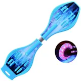 XIUWOUG Street Surfing Waveboard | Double Wheel Scooter Caster Board Mit LED-Blitzrad | Bis 200 Kg | Anti-Rutsch-Schlangenbrett Geeignet Für Kinder Und Jugendliche Anfänger Skateboard,16,83CM*23CM*9CM