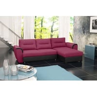 JVmoebel Ecksofa, Sofa Schlafsofa Designer Sofa mit Bettfunktion + Bettkasten Ecksofa lila|schwarz