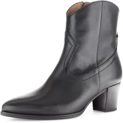 Westernstiefelette GABOR, Damen, Gr. 41, schwarz, Kalbsleder, unifarben, modisch, Schuhe, Blockabsatz, Cowboyboots, Stiefelette, spitz zulaufende Form