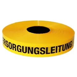 Trassen-Warnband 250m "Achtung Versorgungsleitung" gelb
