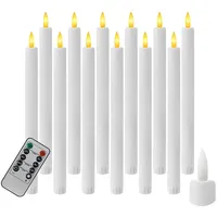 OZAVO LED-Kerze 24 pcs LED Stabkerzen mit 4 Fernbedienung und timer, weiße LED-Kerze flackernde Flamme  Kerzen