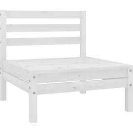 vidaXL 3-tlg. Garten-Lounge-Set Weiß Massivholz Kiefer