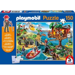 Schmidt Spiele GmbH Puzzle 150 Teile Schmidt Spiele Kinder Puzzle Playmobil Baumhaus mit Figur 56164, 150 Puzzleteile
