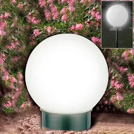 Buri 2er Set LED Solar Kugelleuchte 3 in 1 Kugellampe Leuchtkugel Gartenleuchte