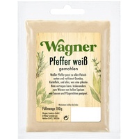 Wagner Gewürze Pfeffer weiß gemahlen, 7er Pack (7 x 100 g)