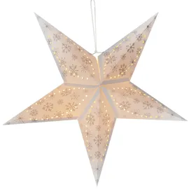 Harms Import LED X-MAS Decken Hänge Stern Weihnachts Lampe Fenster Deko weiß Schnee Flocke