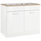 KOCHSTATION Spülenschrank »KS-Utah«, Breite 100 cm, weiß