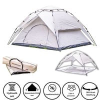 Toolbrothers Outdoor Camping Zelt für 2-4 Personen Kuppelzelt Hydraulikzelt Pop-Up zelt Wasserdicht, 2000 mm Wassersäule + Isoliermatte