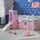 Homestyle4u Hochbett 90 x 200 cm Kiefer massiv weiß rosa