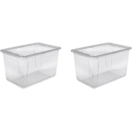 KEEEPER Aufbewahrungsbox bea 39 x 35 x 39 cm 2-tlg. transparent
