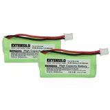 EXTENSILO 2x Akku kompatibel mit Siemens Gigaset AL110a, A260 TRIO, A265, A345, AL110 schnurlos Festnetz Telefon (850 mAh, 2,4 V, NiMH)