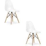 OSAKA Stuhl transparent / natürliche Beine x 2