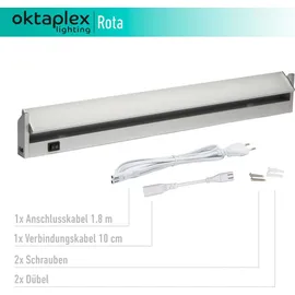 Oktaplex lighting Oktaplex Unterbauleuchte Küche LED Alu 15W 230 V neutralweiß 4000K 90cm