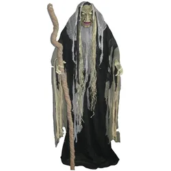 Hellxunar - der Höllenfürst - bewegte Halloween Figur - 153cm zum Stellen - LED ...