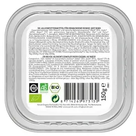 Yarrah Hundefutter Pastete Rind mit Spirulina 12 x 150 g