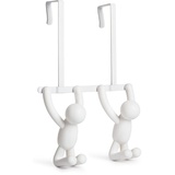 Umbra Buddy Türgarderobe mit Doppelhaken, Plastik, weiß