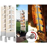 Rosenstein & Söhne Grillplatte 2er-Set Zedernholz Edelstahl weiß