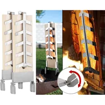 Rosenstein & Söhne Grillplatte 2er-Set Zedernholz Edelstahl weiß