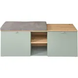 Uno Garderobenbank Turin 128 x 50 x 38 cm salbeigrün / salbeigrün