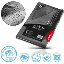 STAHLWERK Abdeckplane 2 x 3 m Schwarz