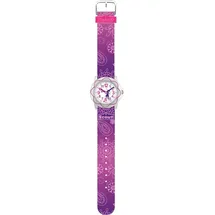 Scout Star Kids Elfe Blüte Paisley Analog Quarz 280393033 Kunstledergehäuse Rosa Kunstlederarmband Pink