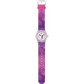 Scout Star Kids Elfe Blüte Paisley Analog Quarz 280393033 Kunstledergehäuse Rosa Kunstlederarmband Pink