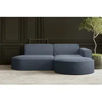 Kaiser Möbel Ecksofa, Sofa L form, Couch L form MODENA L STUDIO stoff Neve Blau Rechts