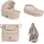 Cangaroo Kombikinderwagen Unique 3 in 1 Babyschale Stoßdämpfer PU-Räder Tasche beige