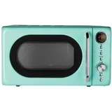 Wintem Mikrowelle 17 Liter Vintage Grün mit 7 Programmen, Timer und Drehteller | Retro Küche