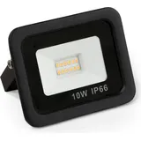 McShine Außenstrahler Aluminium 10 W 850 Lumen 1 Stück Schwarz
