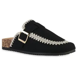 Damen Pantoffeln in Schwarz