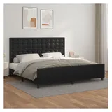 vidaXL Bettgestell 200 x 200 cm Schwarz