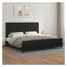 vidaXL Bettgestell 200 x 200 cm Schwarz