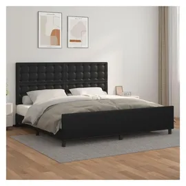 vidaXL Bettgestell 200 x 200 cm Schwarz
